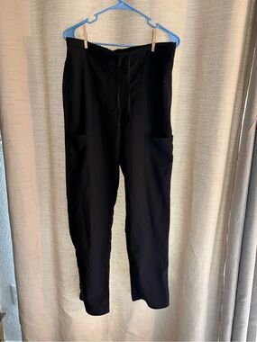 Scrubstar Black Drawstring Scrub Pants with Front Pockets